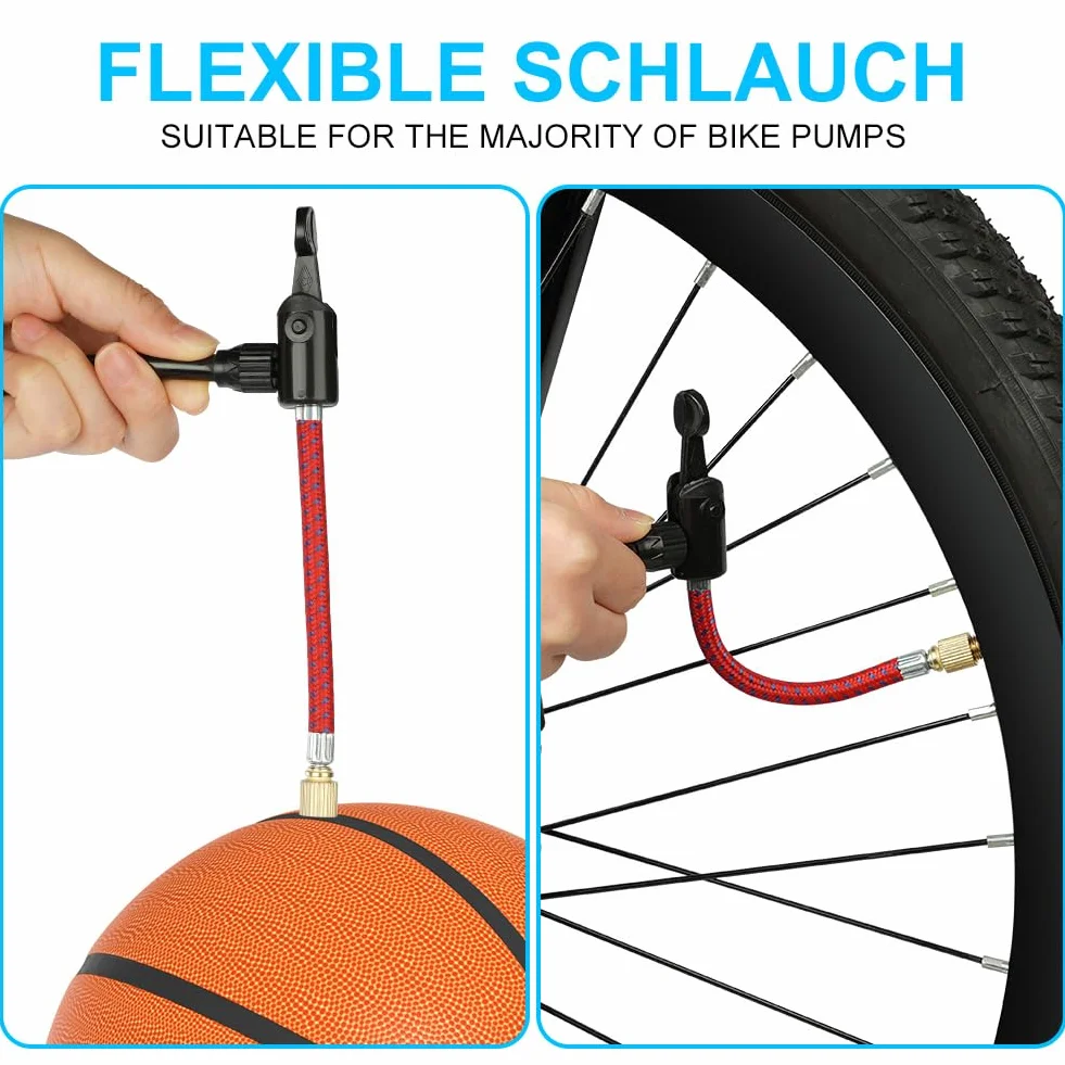 Flintronic Adattatore per Valvola Bicicletta, 21 Pezzi Set Convertitore SV DV AV Schrader