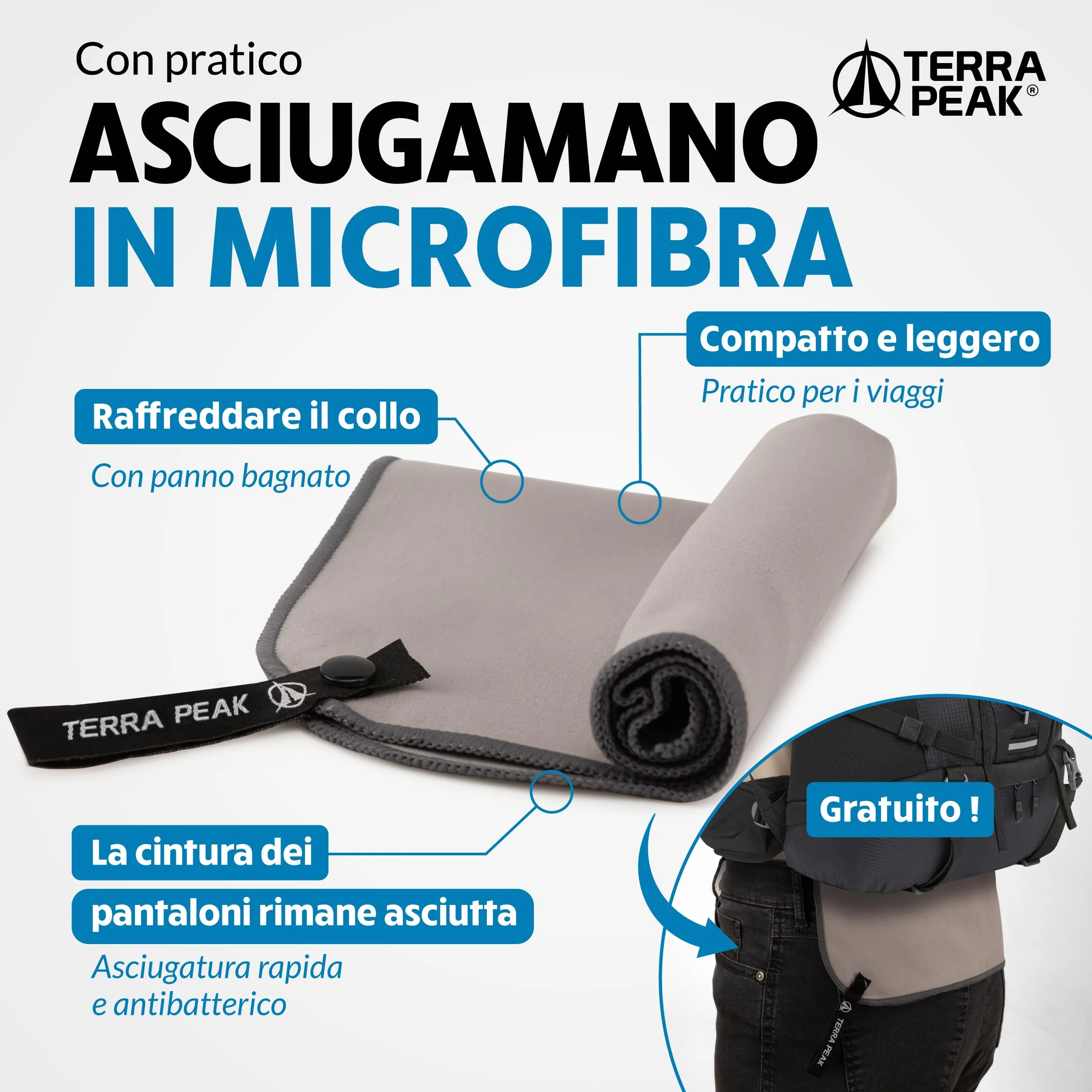 Terra Peak Bastoncini da trekking pieghevole in alluminio estensibili regolabili ultra-leggeri per nordic walking trail running escursionismo