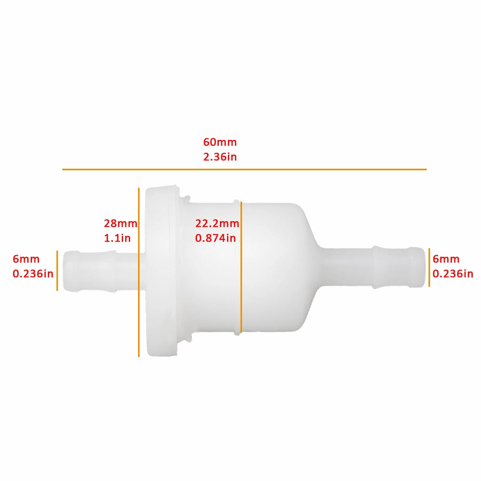 Filtro carburante motore marino 3516248 369-02230-1 Compatibile Mercury Tohatsu 4HP 5HP
