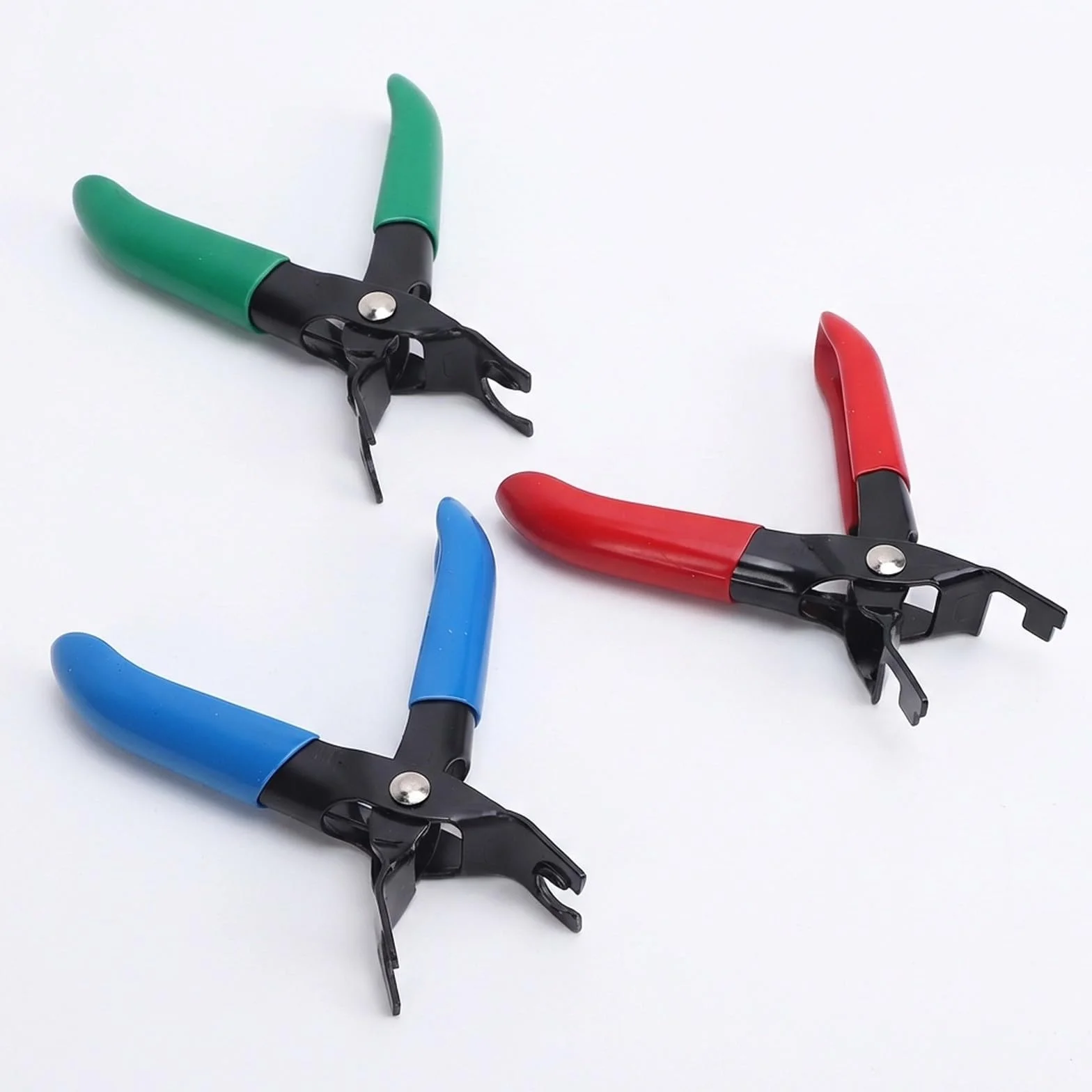 Pinze per Smontaggio Tubazioni Carburante e Climatizzazione, Set da 3 Pezzi, Strumenti Ergonomici per Rimozione Rapida di Raccordi - Design Antiscivolo, Alta Resistenza, Ideale