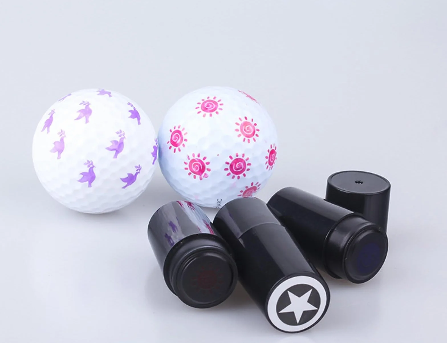 Timbro personalizzato autoinchiostrante per pallina da golf, monogramma marcatore riutilizzabile