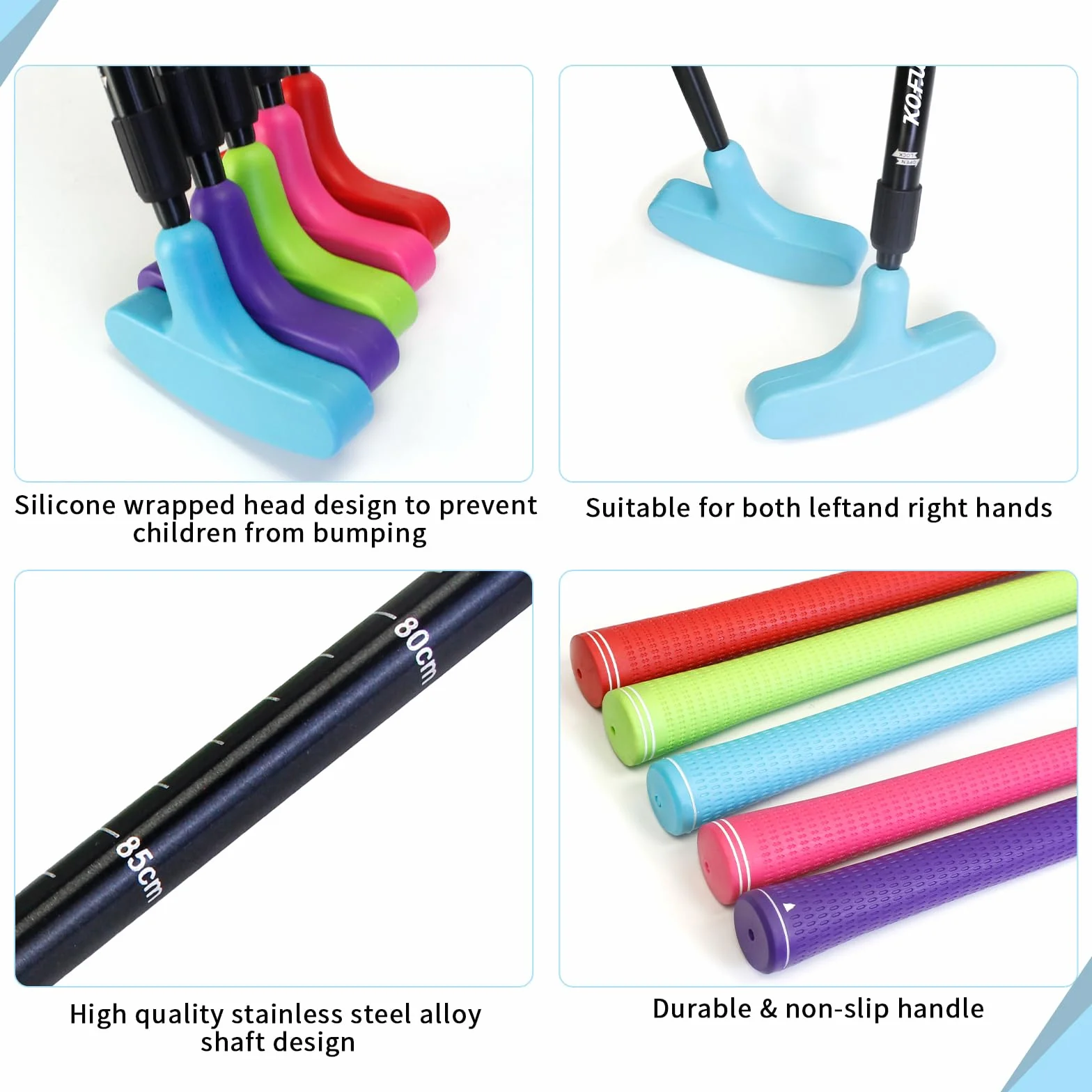 KOFULL Putter da golf bidirezionali Confezione da 5 Lunghezza regolabile