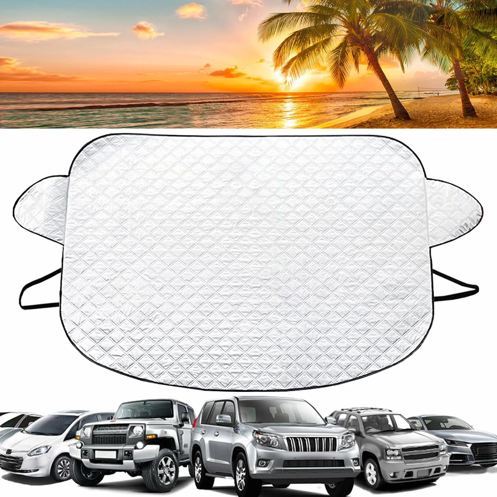 Parasole per parabrezza Anteriore Parasole Auto Parasole Protezione Parabrezza Protettore Anteriore Contro Parasole Resistente Ai raggi UV, Adatta per Auto, SUV, Camion, Accessori per Auto