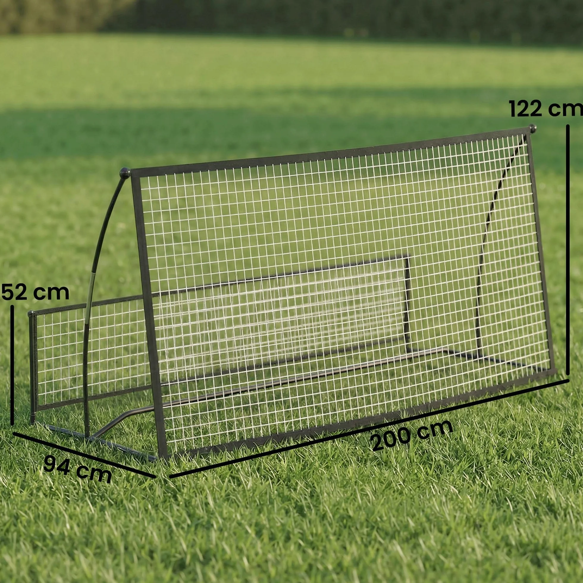 SPORTNOW 2 in 1 Pieghevole Rete di Rimbalzo per Calcio Doppio Lato con Borsa per Trasporto, Nero