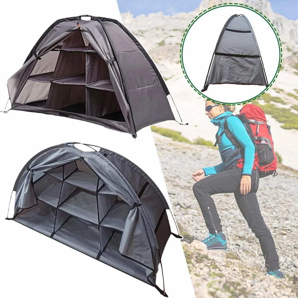 Scarpiera da campeggio pieghevole impermeabile 9 griglie portatile