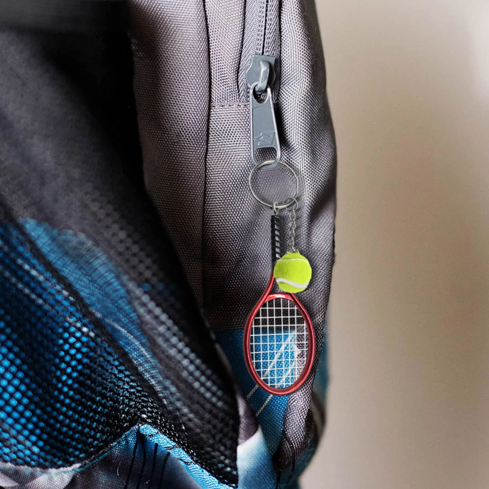 Portachiavi Mini in Metallo Racchetta da Tennis Palla da Tennis Regalo Sport