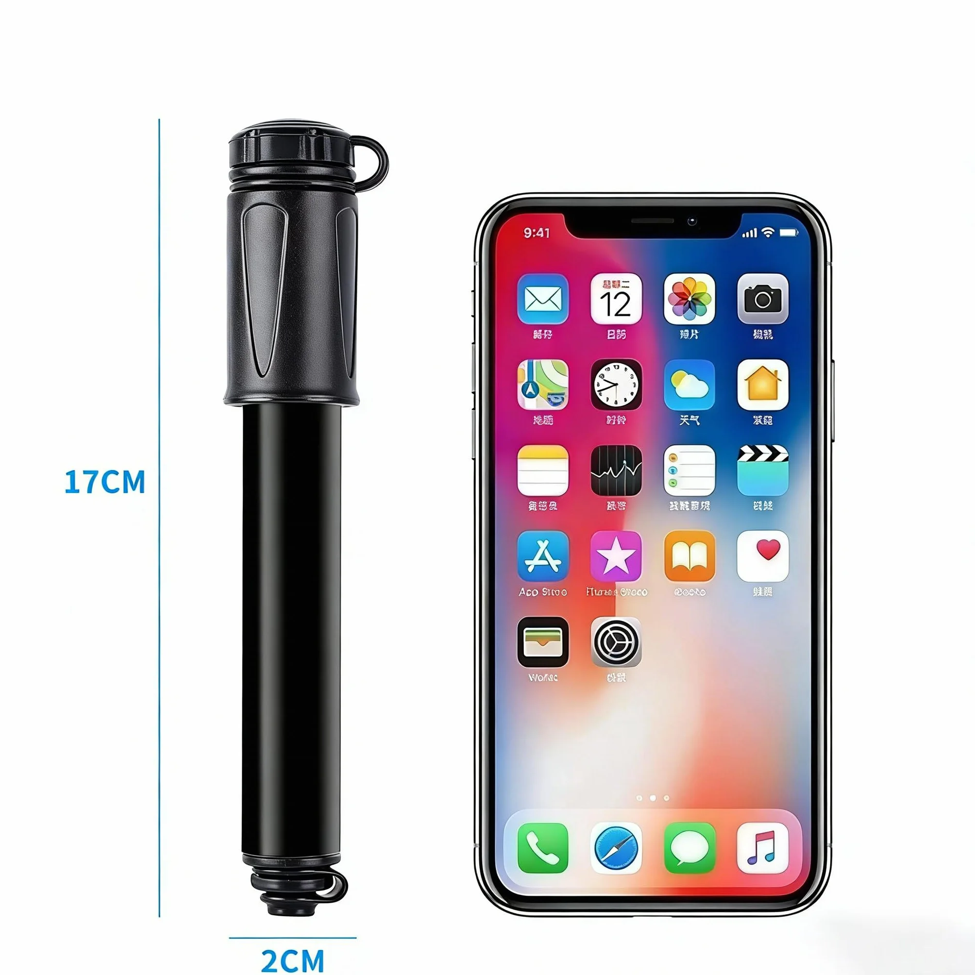 Mini pompa per bicicletta LEBEXY con valvole Presta e Schrader, portatile ad alta pressione 100 PSI