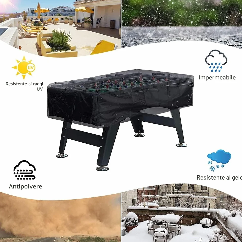Azatemgo Copertura Calcio Balilla 160x115x50cm Tessuto Oxford 420D Impermeabile Protezione UV
