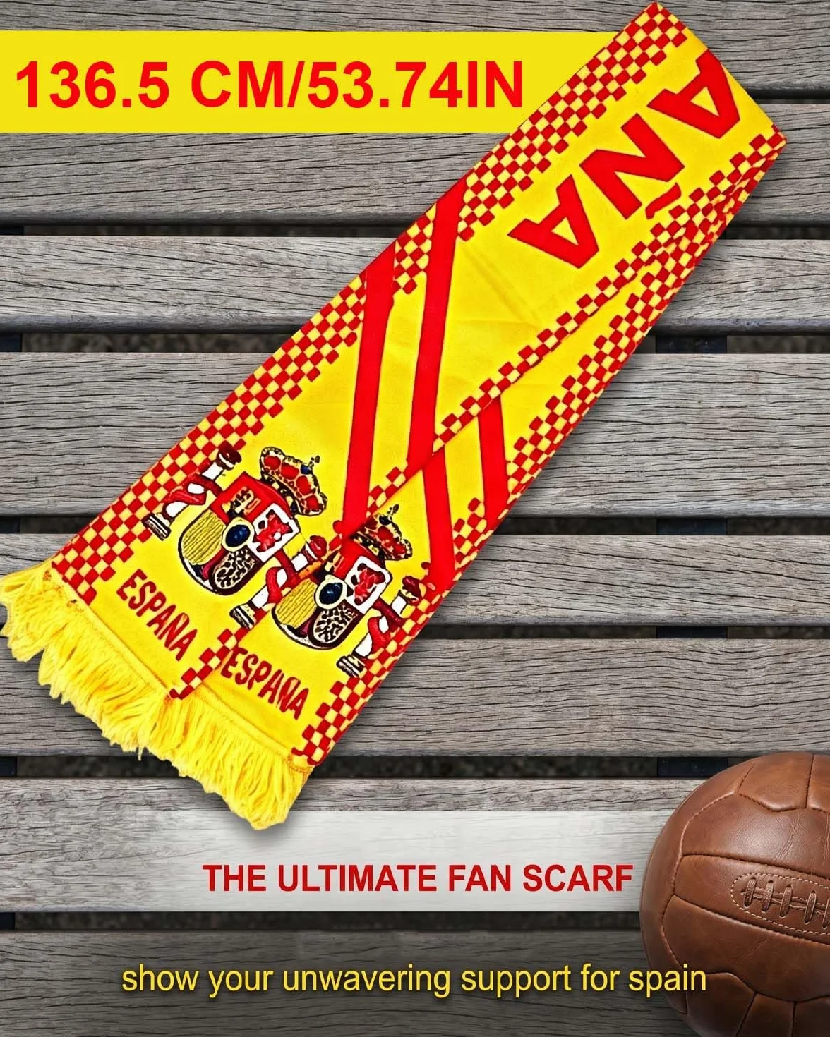 Sciarpa Ufficiale Spagna 2026 Mondiale Calcio TISCH Fan Stadio