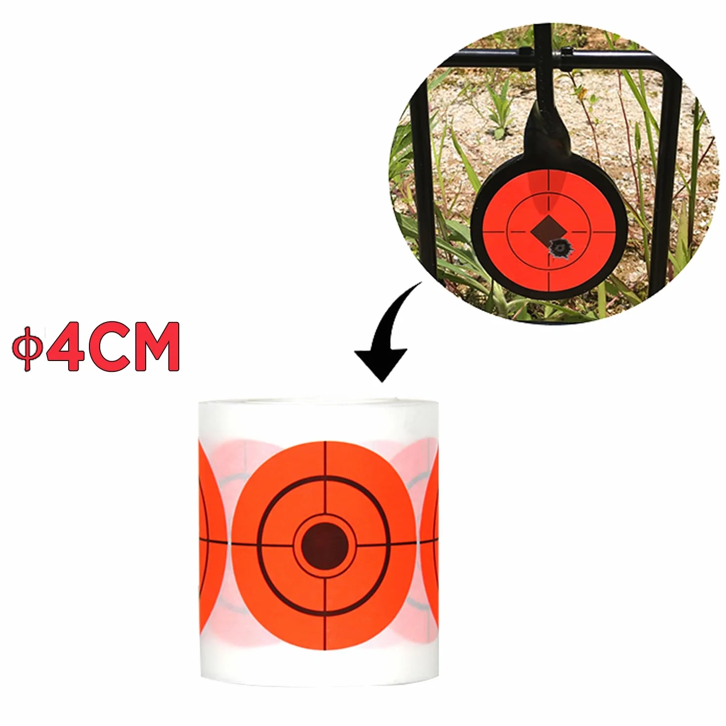 ATFLBOX 500 Pezzi Stick on Targets 4 cm Target Paster Paper Stickers