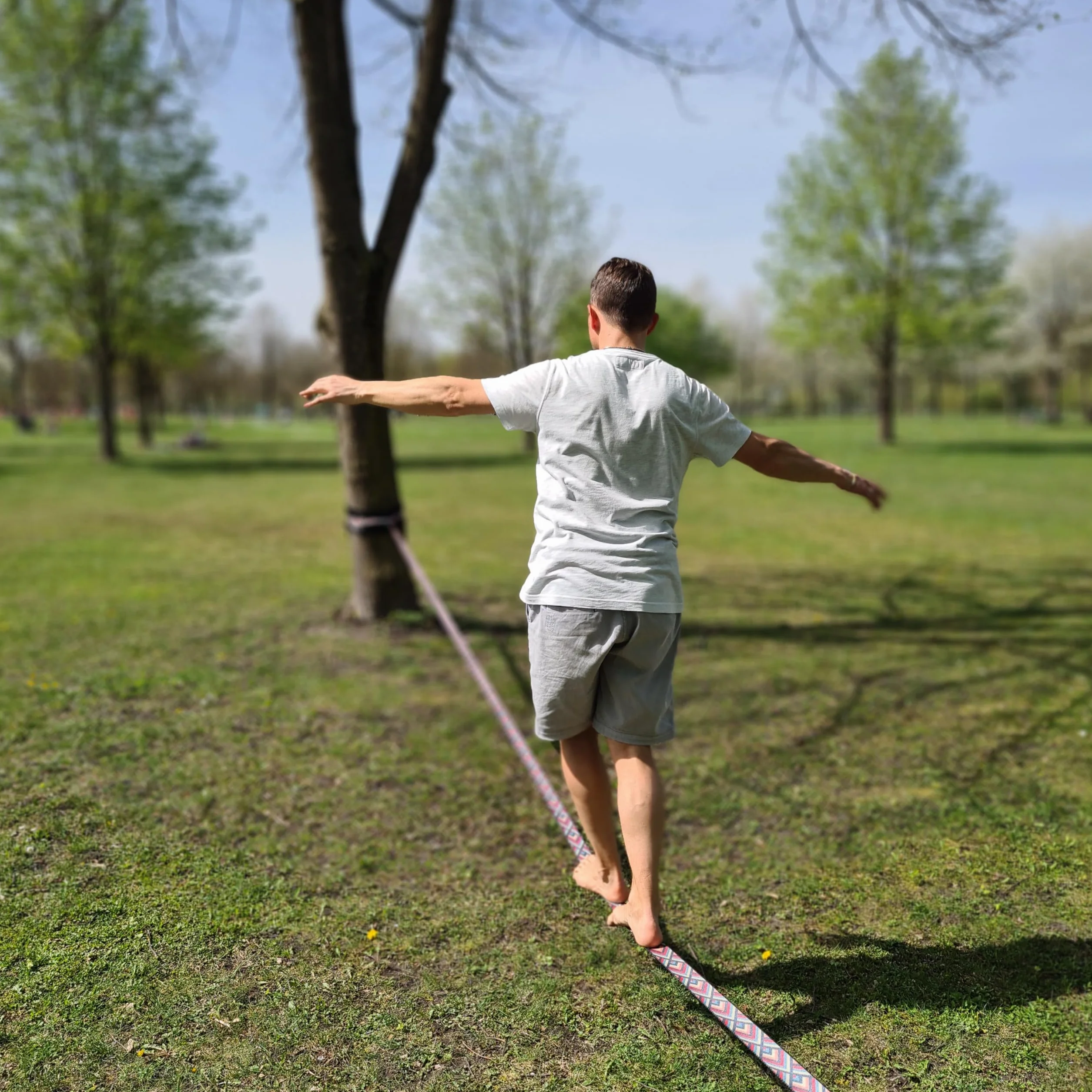 Slackline Set 5 cm Striving con Sacchetto e Protezione Albero