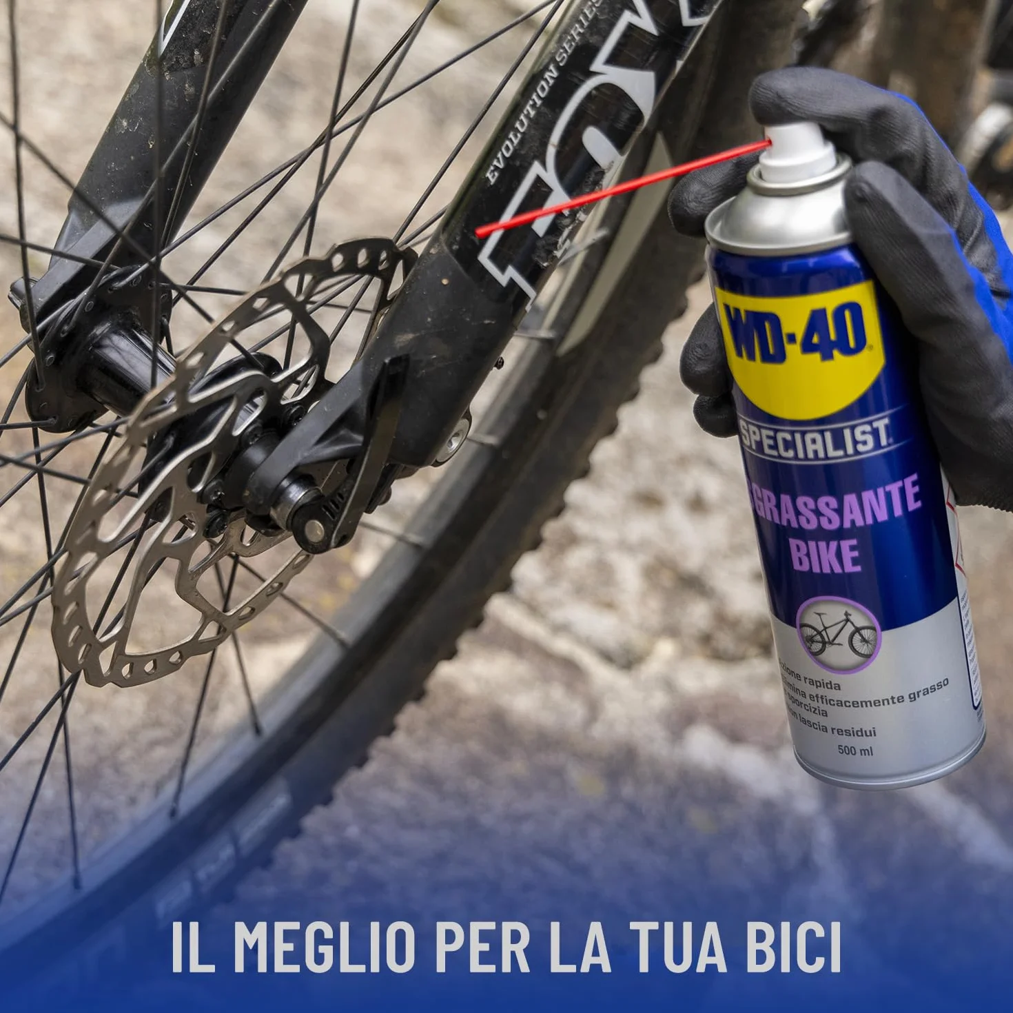 WD-40 Sgrassante Bike Spray 500ml - Rimuove grasso e sporco per catena bici e deragliatori