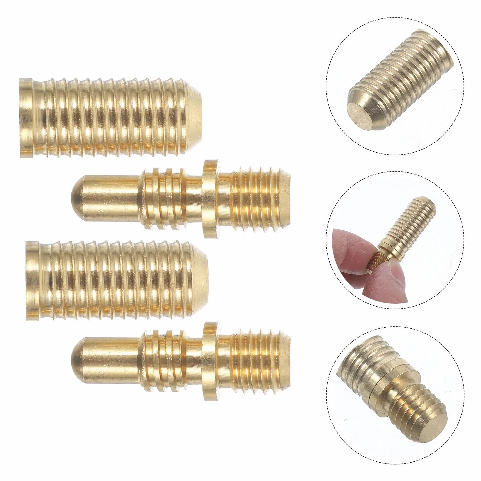 KESYOO 2 Set viti in rame unione stecca biliardo accessori asta estensione collegamento resistenti riparazione miglioramento