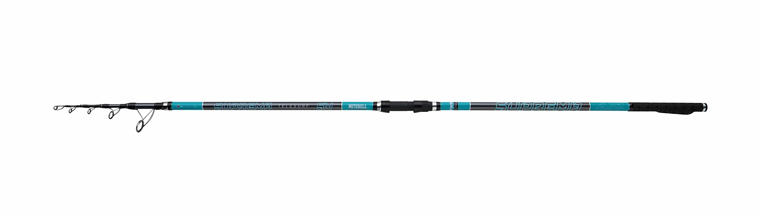 Mitchell Suprema - Canne da pesca telescopiche per Surfcasting, progettate e sviluppate in Italia, ad alto modulo M30, in carbonio, leggere e reattive