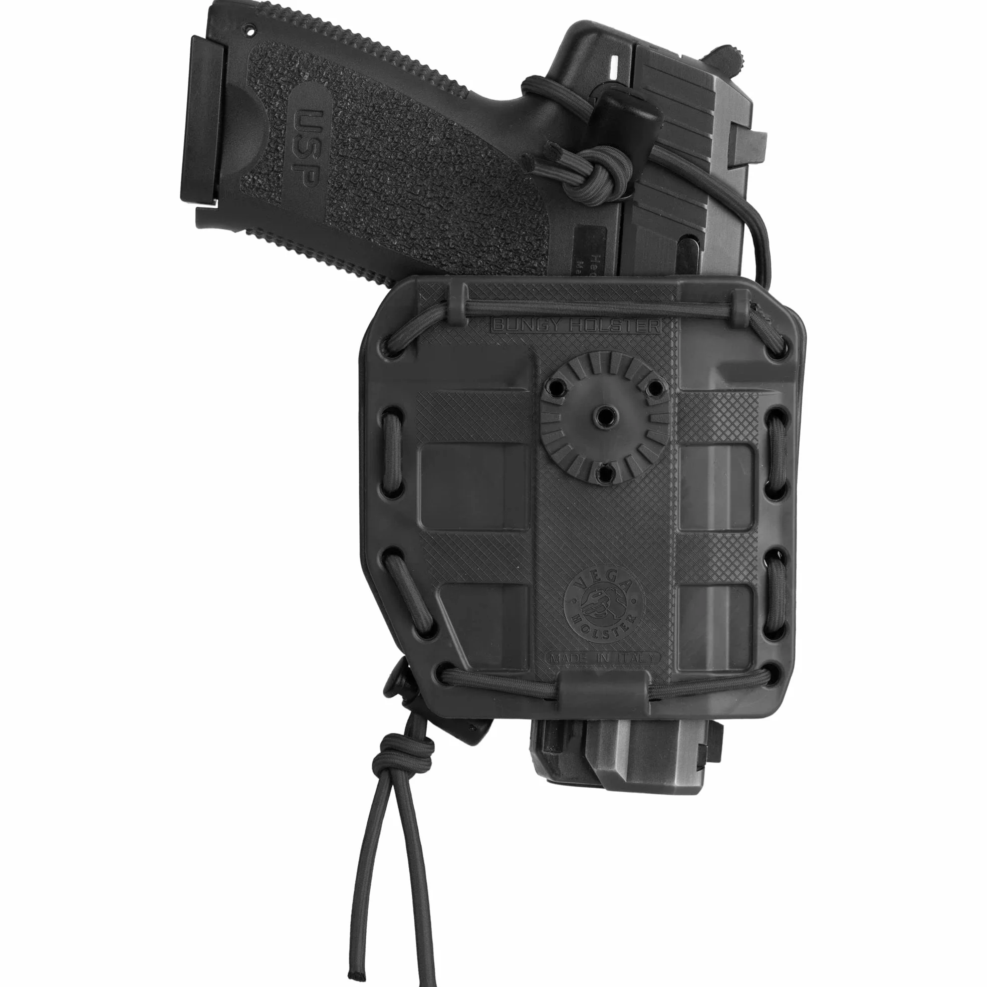VEGA HOLSTER Fondina Tattica in polimero gommato, Universale per Arma Corta, 8BL00 Bungy