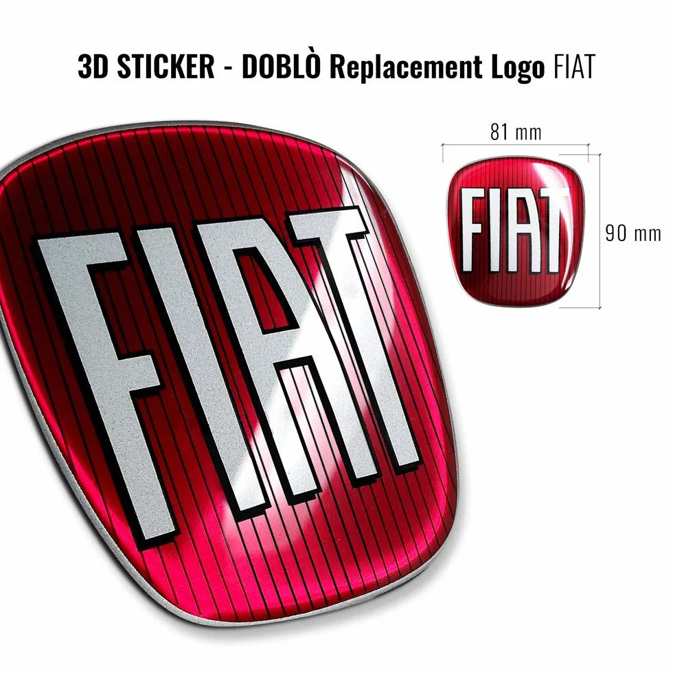Adesivo Fiat Professional 3D Logo Anteriore Posteriore per Doblò