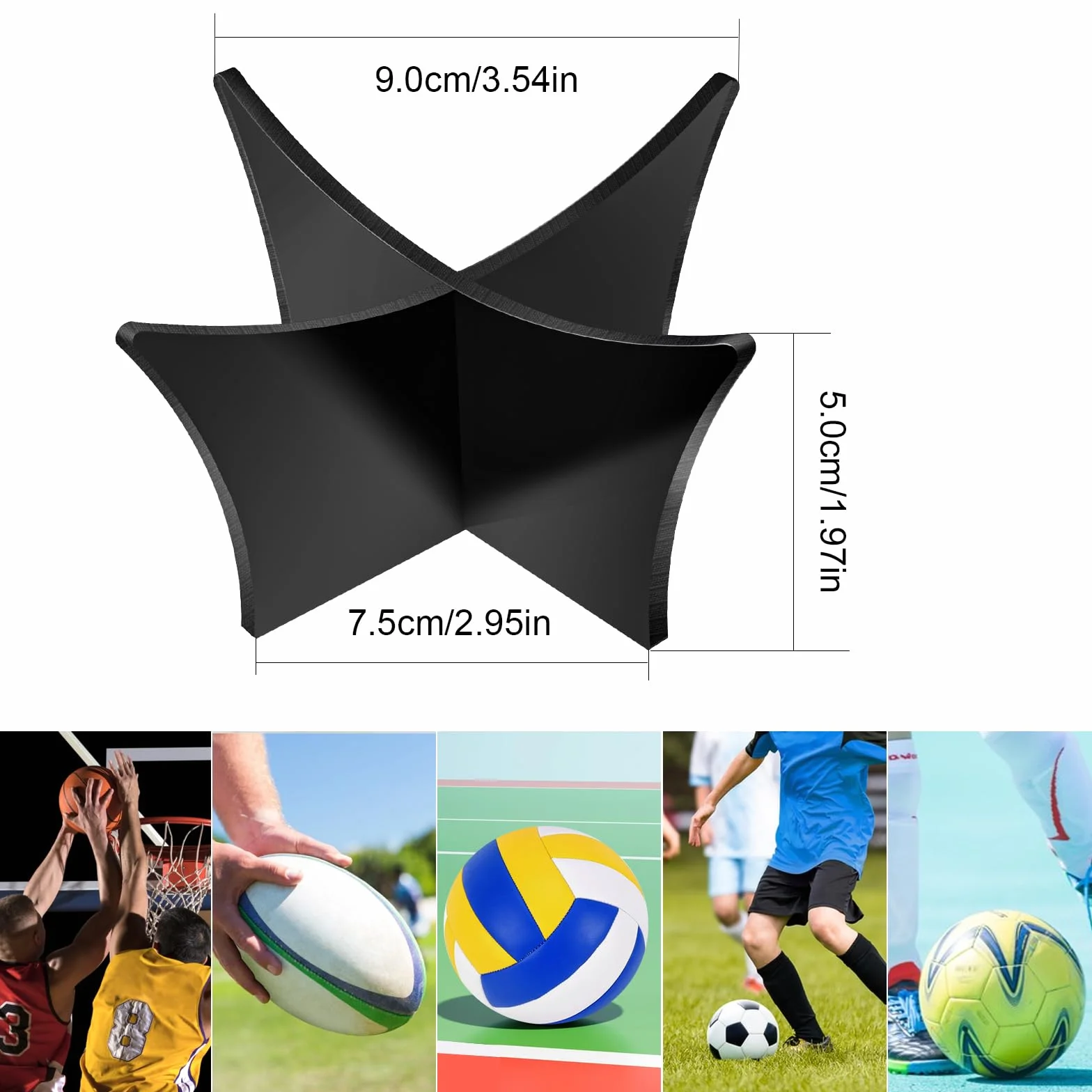Porta Pallone Calcio Acrilico Espositore Supporto Piede Base