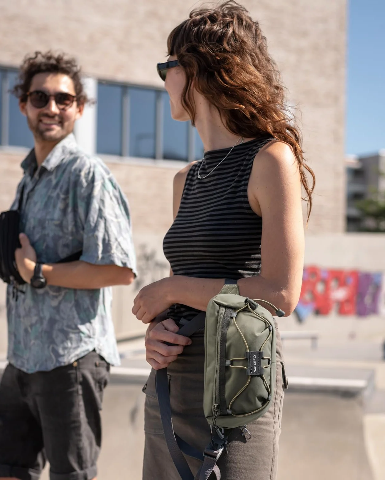 WATERFLY Marsupio Antifurto alla moda con Blocco RFID Fanny Pack Sportivo da Uomo Donna per Corsa Campeggio Trekking