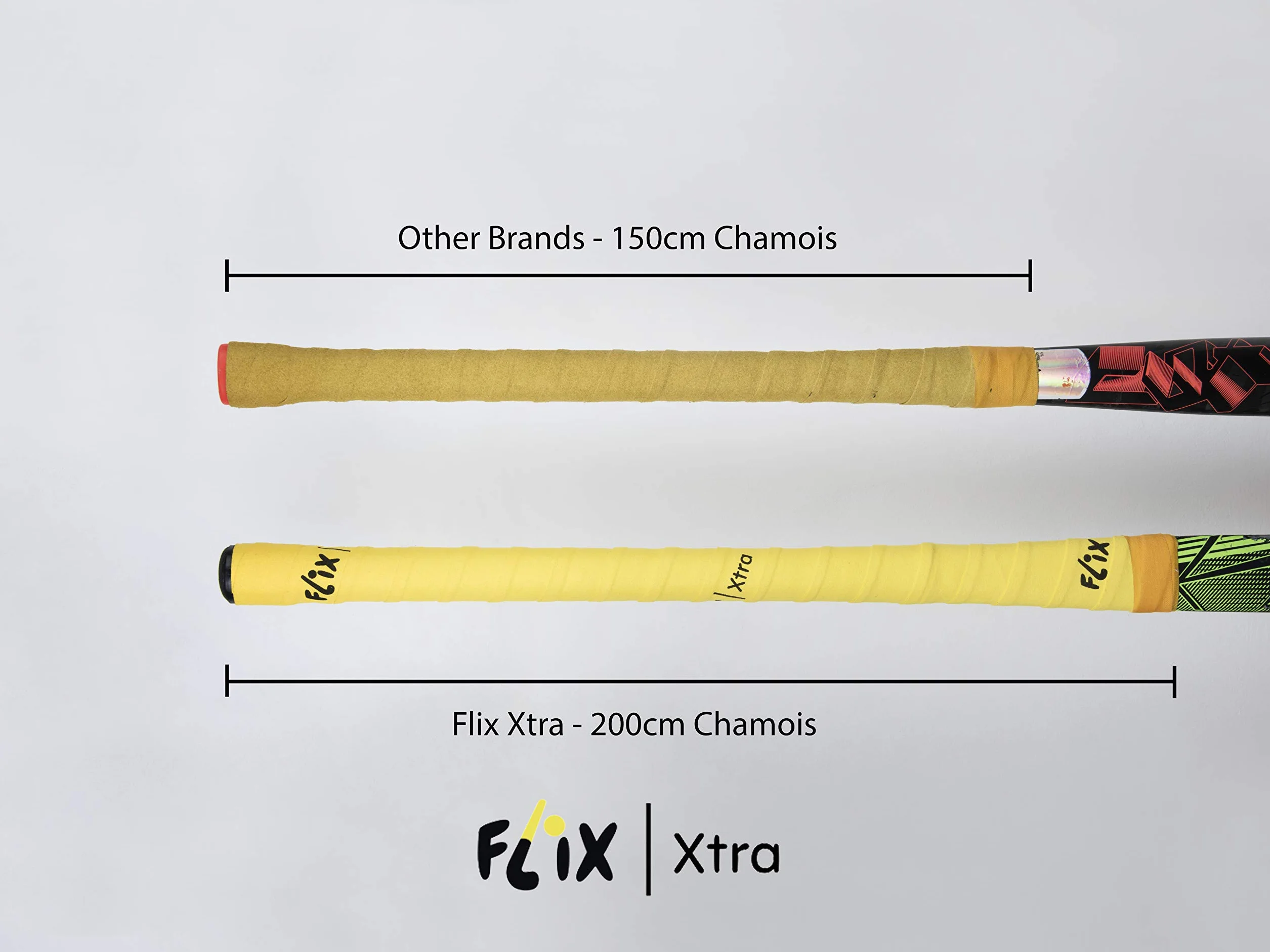Flix Xtra 2m Giallo Originale Camoscio Extra Lungo Premium Grip per Hockey