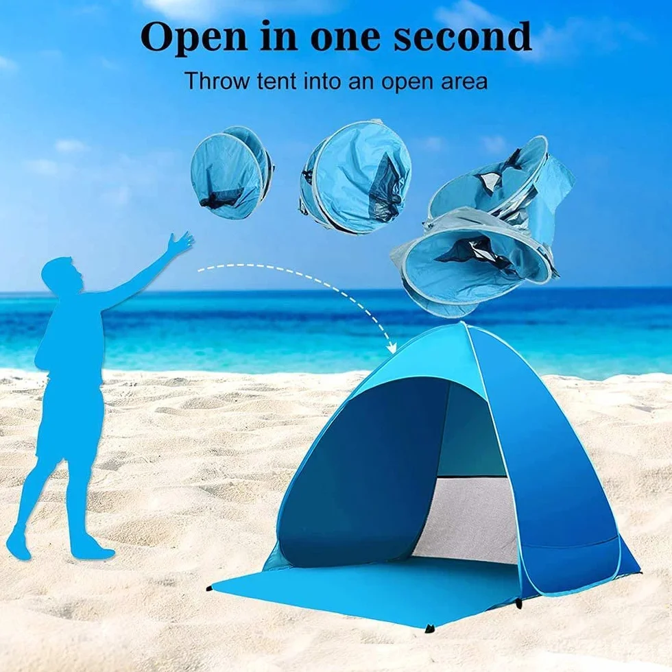 Miconi Tenda da Spiaggia Pop Up UPF 50+ 165x150x110 cm Leggera Facile da Trasportare per Vacanza Campeggio
