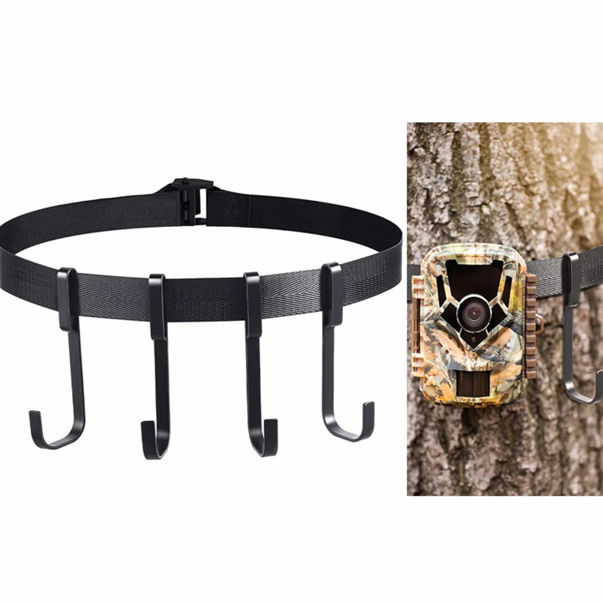 Scosao Treestand Cinghia con Ganci per Appendere Attrezzatura da Caccia, Supporto per Albero per Campeggio