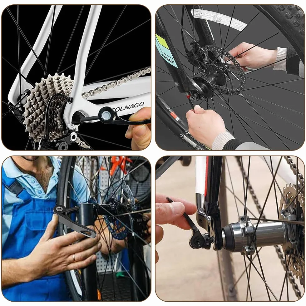 Sgancio rapido per mozzo ruota anteriore e posteriore, set perni a clip bicicletta da montagna da strada, nero