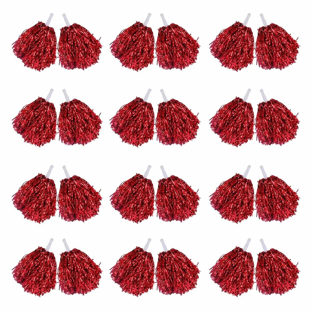 Poncho per adulti e bambini con manico rosso per cheerleader feste