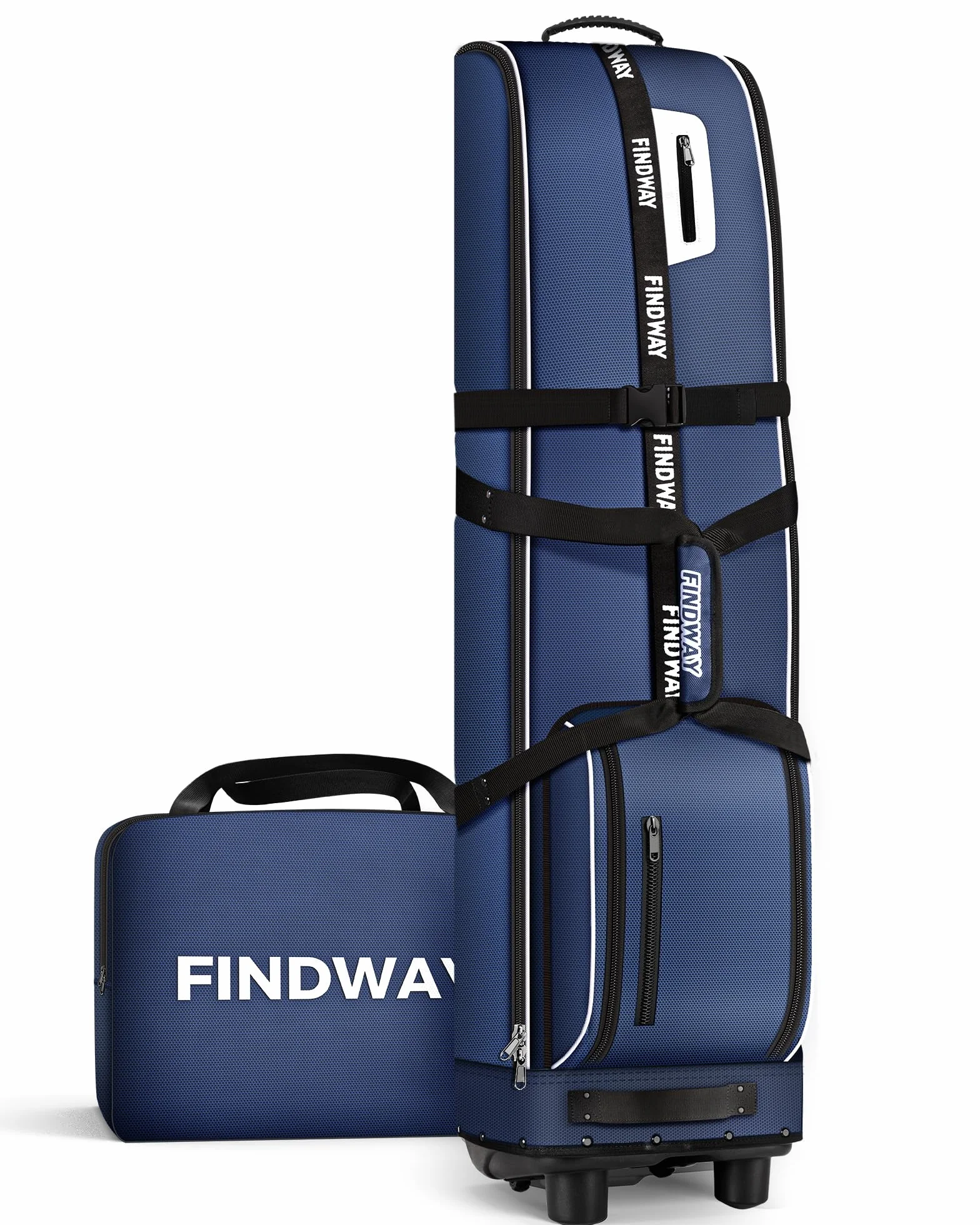 Findway Borsa Viaggio Golf con Cuscinetto Extra Rimovibile, 1680D Heavy Duty Oxford Soft-Sided Resistente All'usura e Impermeabile Custodia da Viaggio