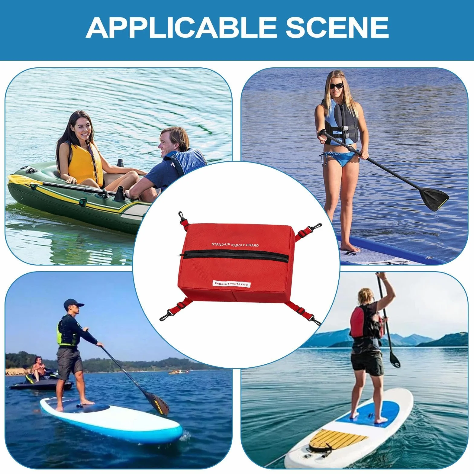 Generico Paddle Board Cooler Bag, Waterproof Insulated Deck Storage Organizer with Adjustable Straps, Large Capacity Leakproof for Paddleboarding, Kayaking