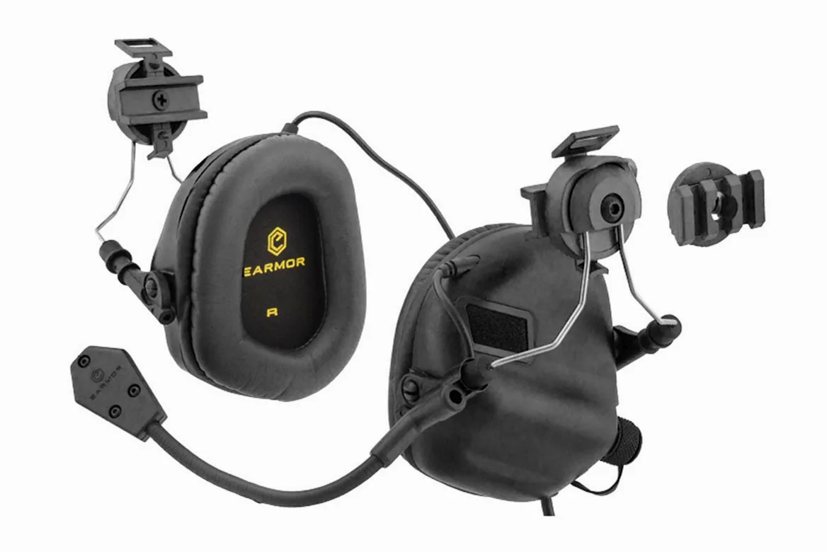 Earmor M32H Cuffie Elettroniche per Caschi FAST (nero)