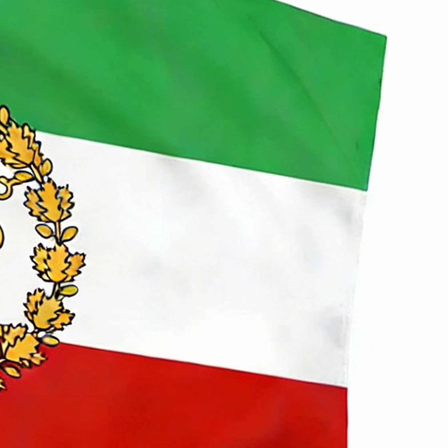 Bandiera Iran 90x150cm Poliestere, Bandiera Persiana Storica, Leone e Sole, 2 Pezzi