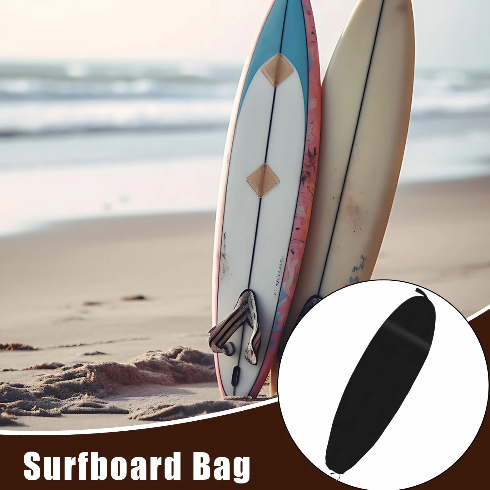 Borsa da surf copertura protettiva per shortboard leggera con coulisse