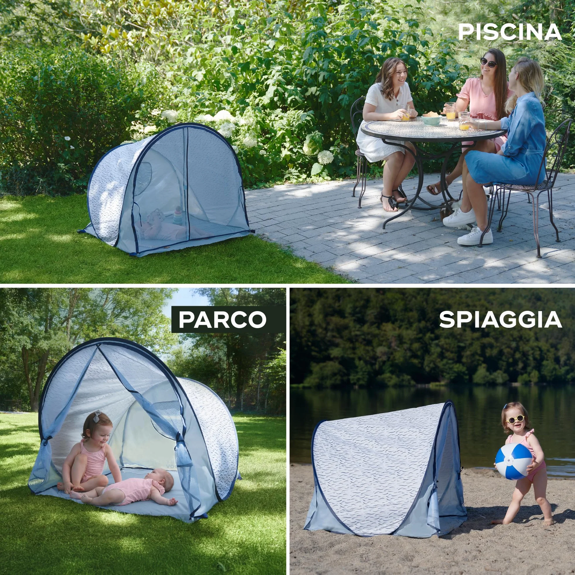 Babymoov Tenda anti-UV elevata protezione 50+ Blue Waves