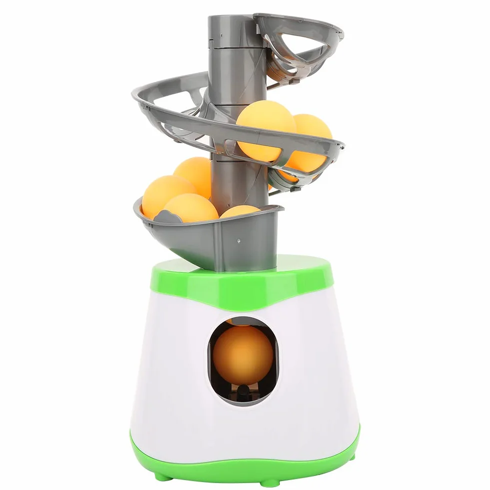 Drfeify Lanciatore Automatico di Palla da Pong, Allenatore di Pong in ABS Durevole Portatile per Principianti