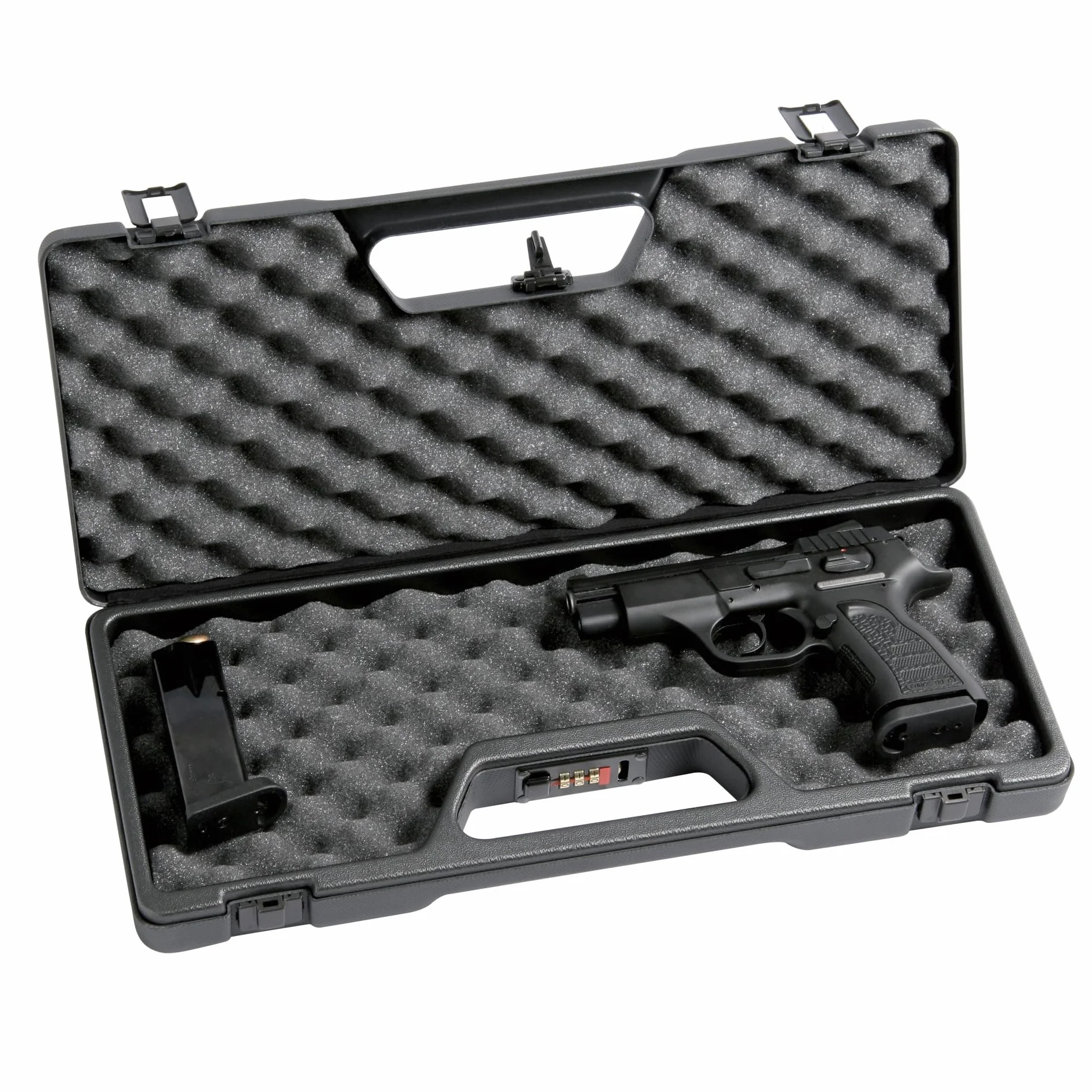Generico Valigetta negrini porta 2 pistole in abs con combinazione custodia rigida per armi