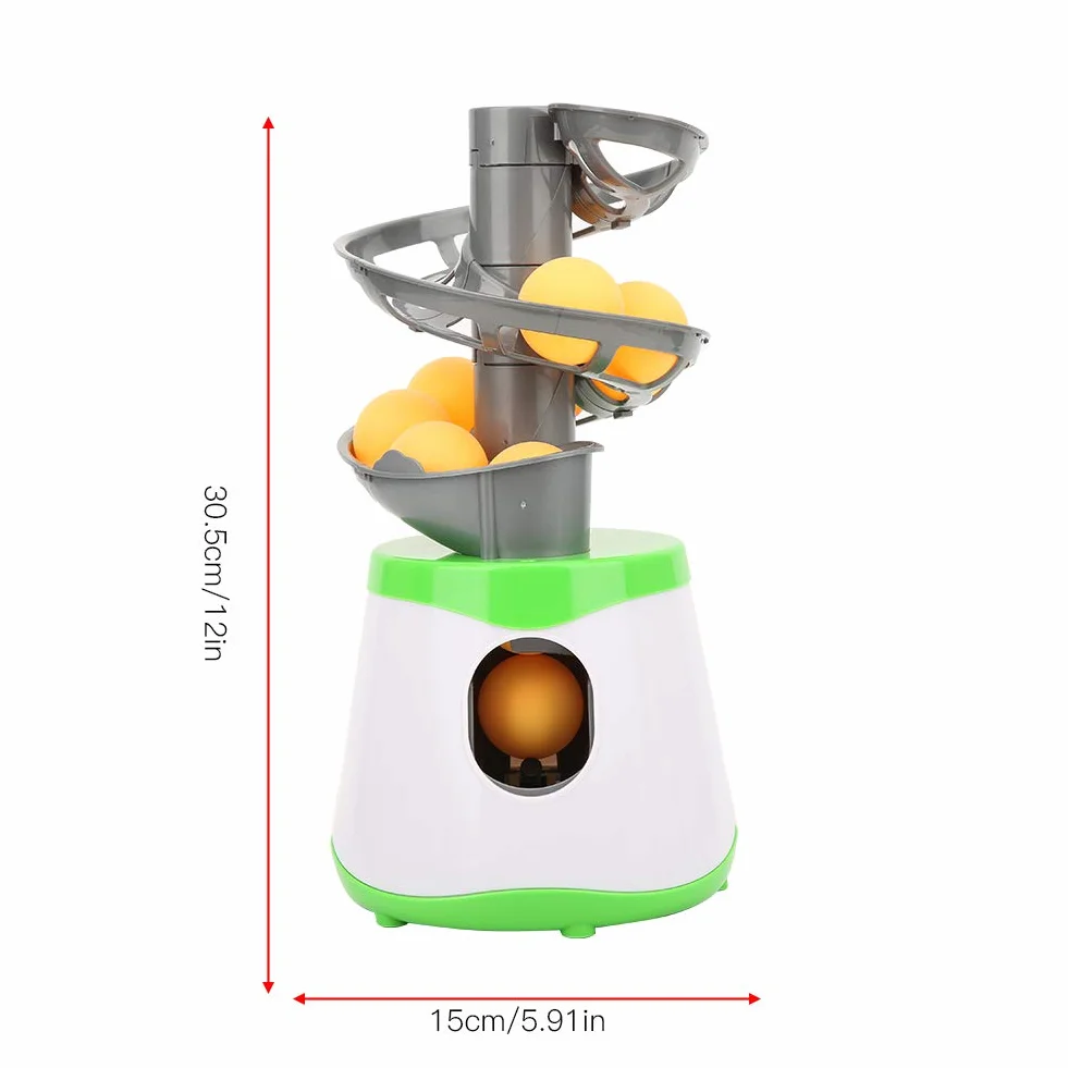 Drfeify Lanciatore Automatico di Palla da Pong, Allenatore di Pong in ABS Durevole Portatile per Principianti