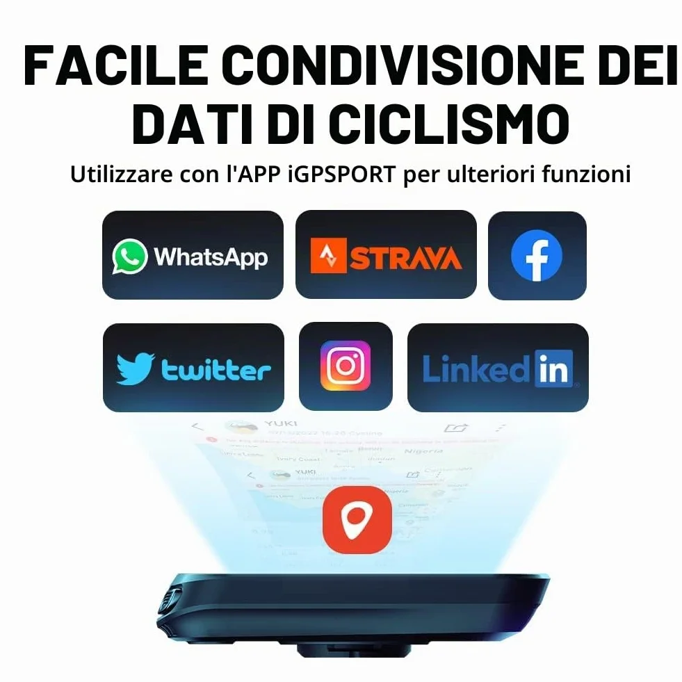 iGPSPORT BSC100S Ciclocomputer GPS ANT+ Senza fili Impermeabile