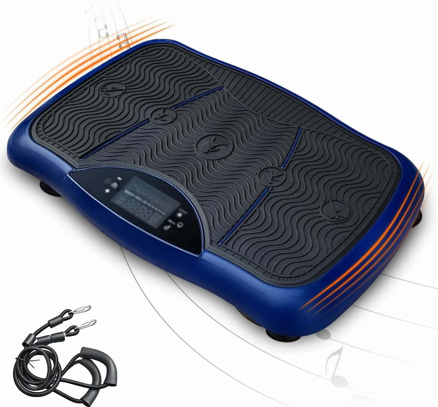 Piastra vibrante per allenamento di tutto il corpo, perdita di peso e fitness a casa con altoparlante Bluetooth, corda di resistenza, telecomando, 180 livelli, 5 programmi