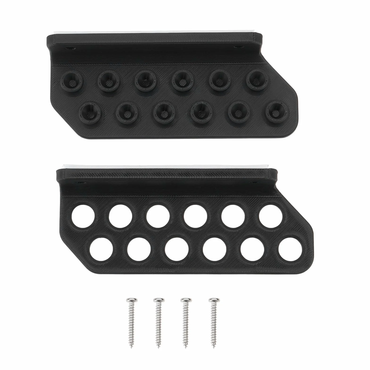 Supporti per Frecce da Parete per 12 Frecce Neri 11x4,2x2 Cm per Fibra di Vetro Alluminio Legno