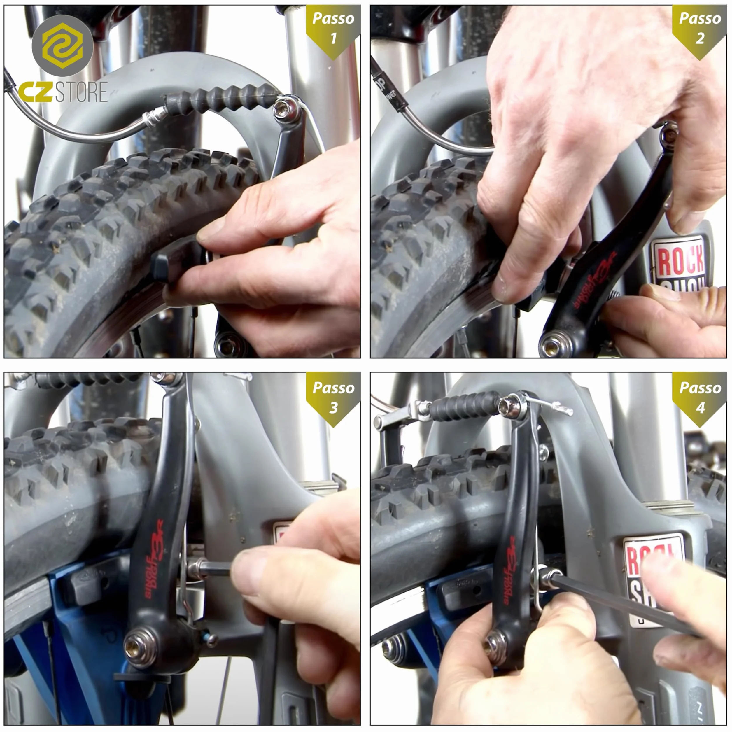 Pattini per Freni Bicicletta V-Brake 4-8 Pezzi Set Completo Pastiglie Freni in Gomma