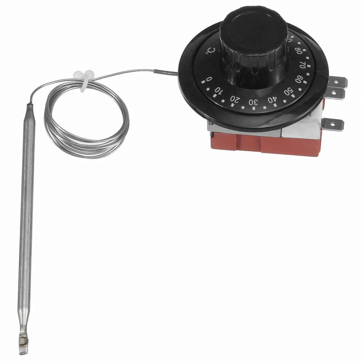 Riloer TS-120SR 12V Termostato Capillare Universale Radiatore Raffreddamento Sensore Temperatura Inox 3 Pin