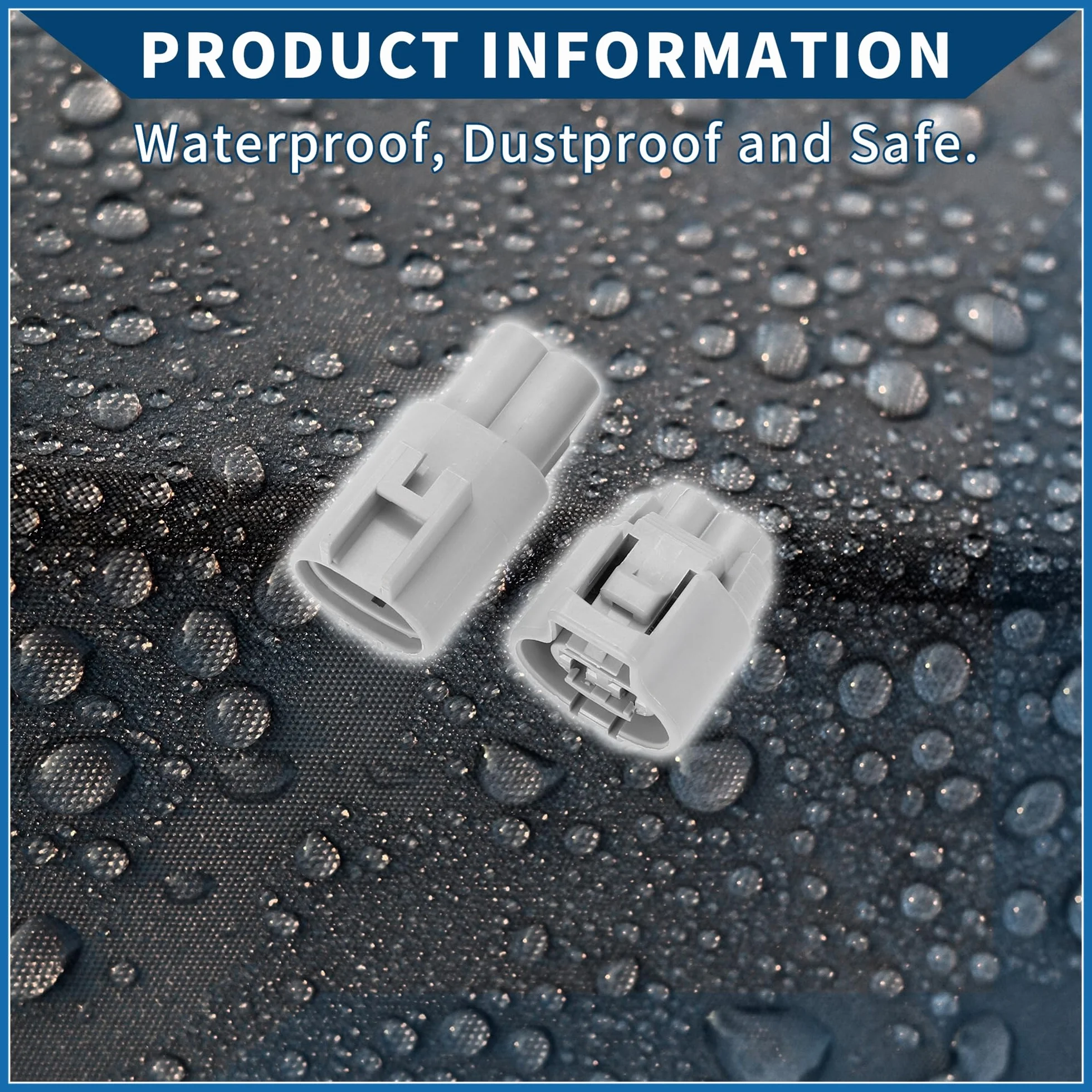 Connettore Spina Ventola Radiatore Toyota RAV4 4,8mm Impermeabile 2 Pin Grigio 1 Set