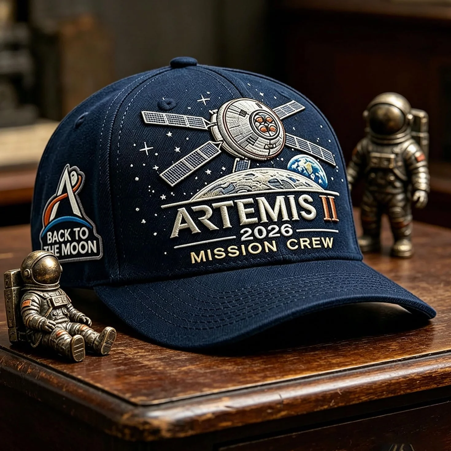 Generico Artemis II Lunar Mission Commemorative Adjustable Embroidered Baseball Hat