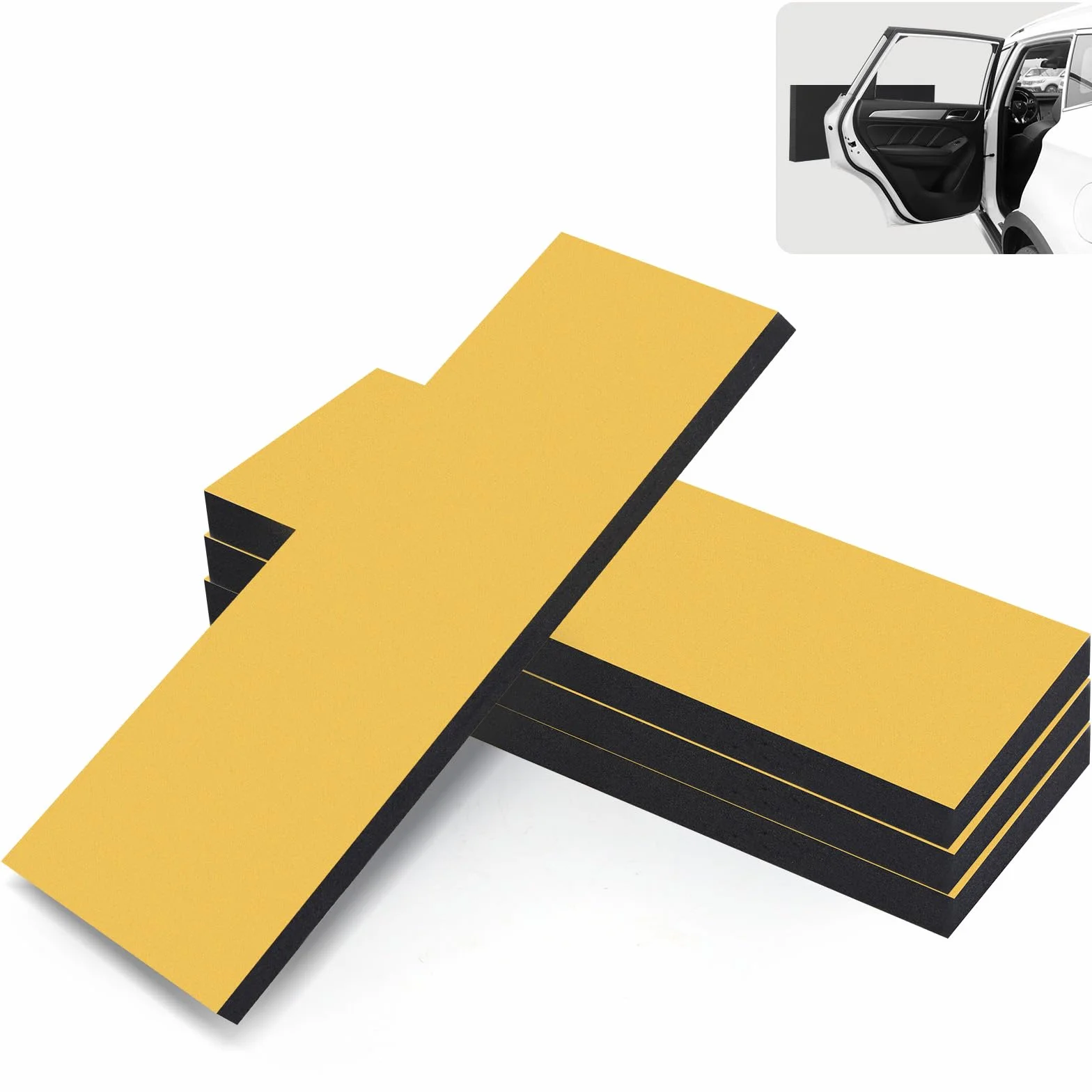 AiQInu Paracolpi Portiere Auto 30cm x 10cm x 2cm, 4 Pezzi Protezione Portiera Auto, Gommapiuma Adesiva per Paraspigoli Muro per Garage, Parcheggi