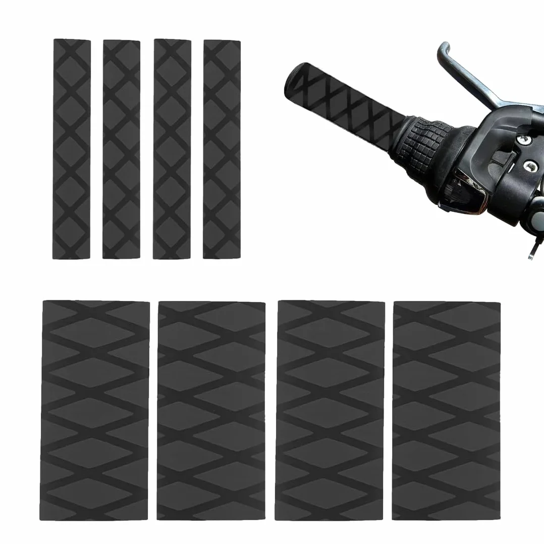2 Paia Coprimanopole Moto Copertura + 2 Paia Protezione Freno Motocicletta, Universale Termorestringente per Manopole Originali e Comandi Riscaldati