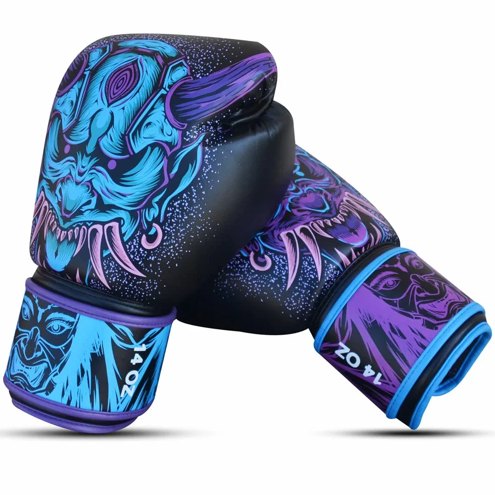 BUDDHA FIGHT WEAR Guantoni da boxe Fantasy Luzbel Muay Thai Kick Boxing Pelle sintetica