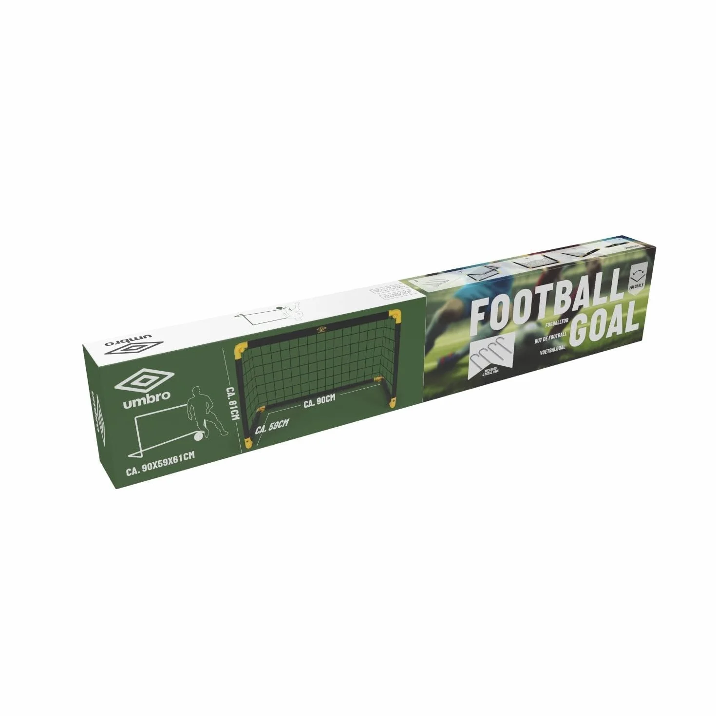 Umbro Porta da calcio pieghevole 90 x 59 x 61 cm metallo