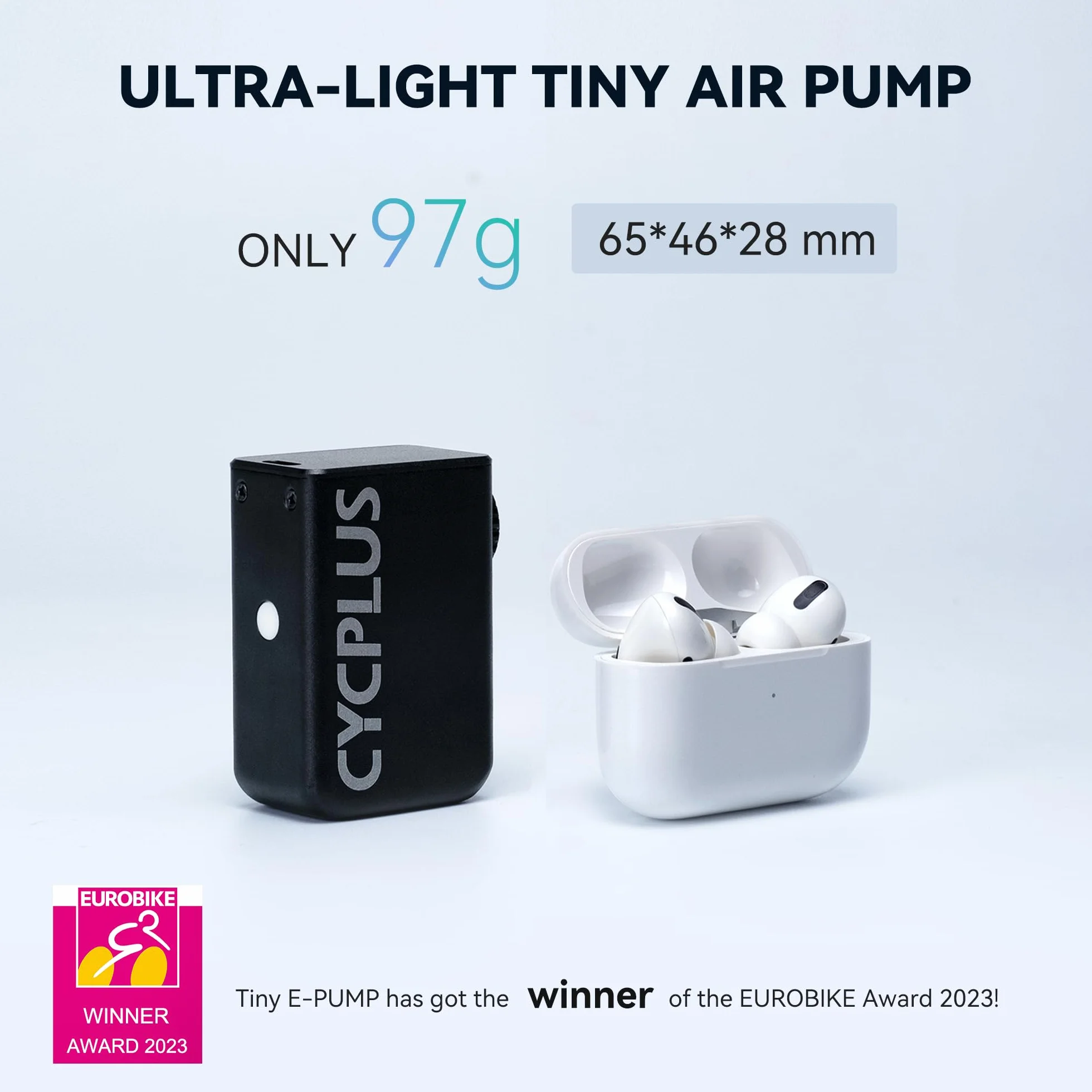 CYCPLUS Tiny E-Pump Pompa per bicicletta elettrica portatile 100 psi ricaricabile USB-C