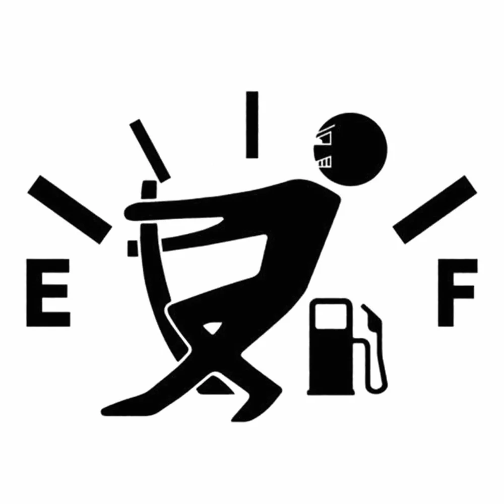 Adesivo per decorare il coperchio del serbatoio dell’auto, design divertente con l’indicatore della benzina