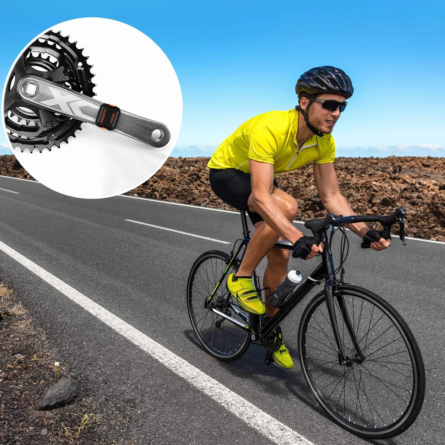 moofit CS8 Sensore di Velocità e Cadenza Wireless Bluetooth ANT+ IP67 Arancione